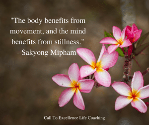 "The body benefits from movement and the mind benefits from stillness." -Sakyong Mipham