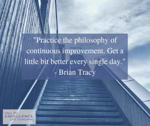 "Practice the philosophy of continuous improvement. Get a little bit better every single day." - Brian Tracy